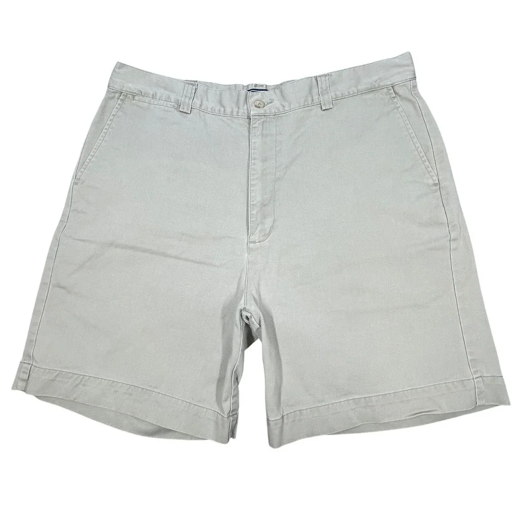 VTG Polo Ralph Lauren Tan Khaki Cotton Twill Chino Shorts Mens Size 36